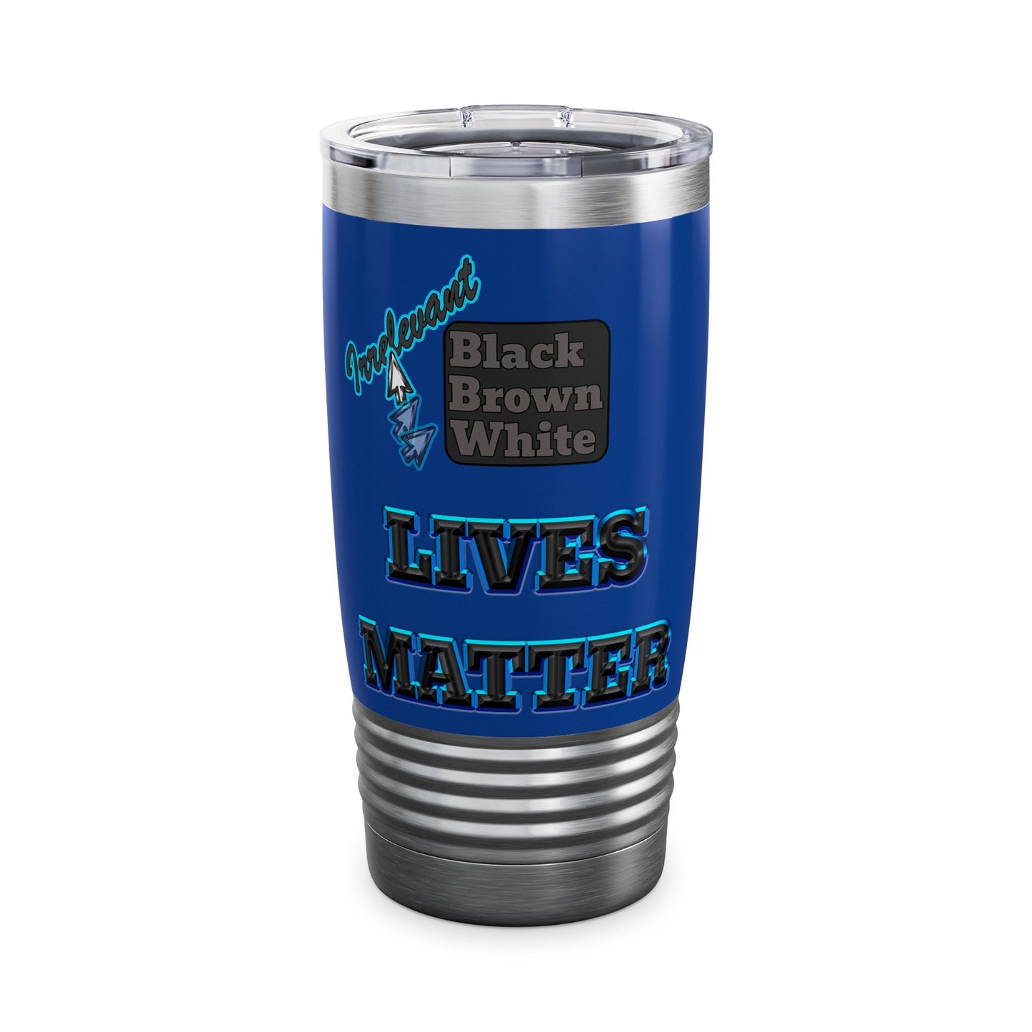 irrelevant - Ringneck Tumbler, 20oz (dark blue)