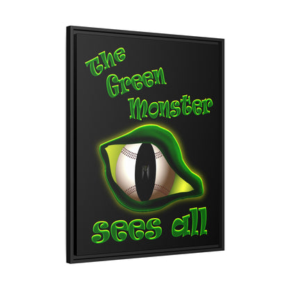 green monster - framed canvas art (black)