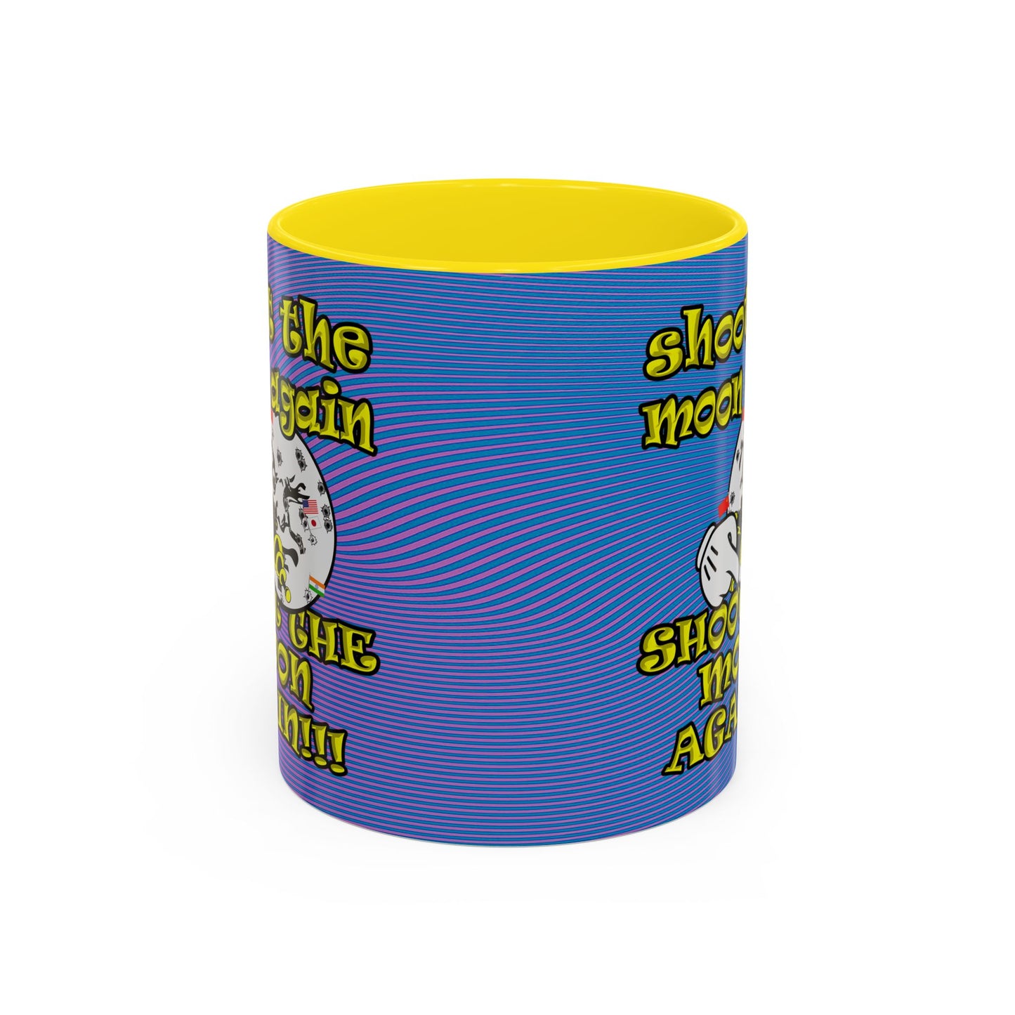 shoot the moon again - Accent Mug (light blue-purple wave)