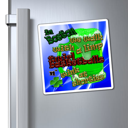 celtics logo - Magnets - (blue-white wave)