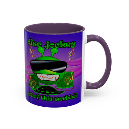 disc jockey - Accent Mug (purple-pink wave)