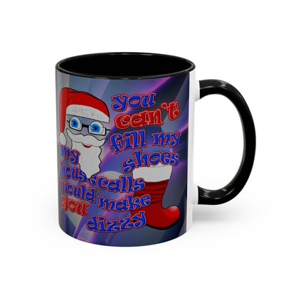santa's shoes - Accent Mug (grey-pink wave)