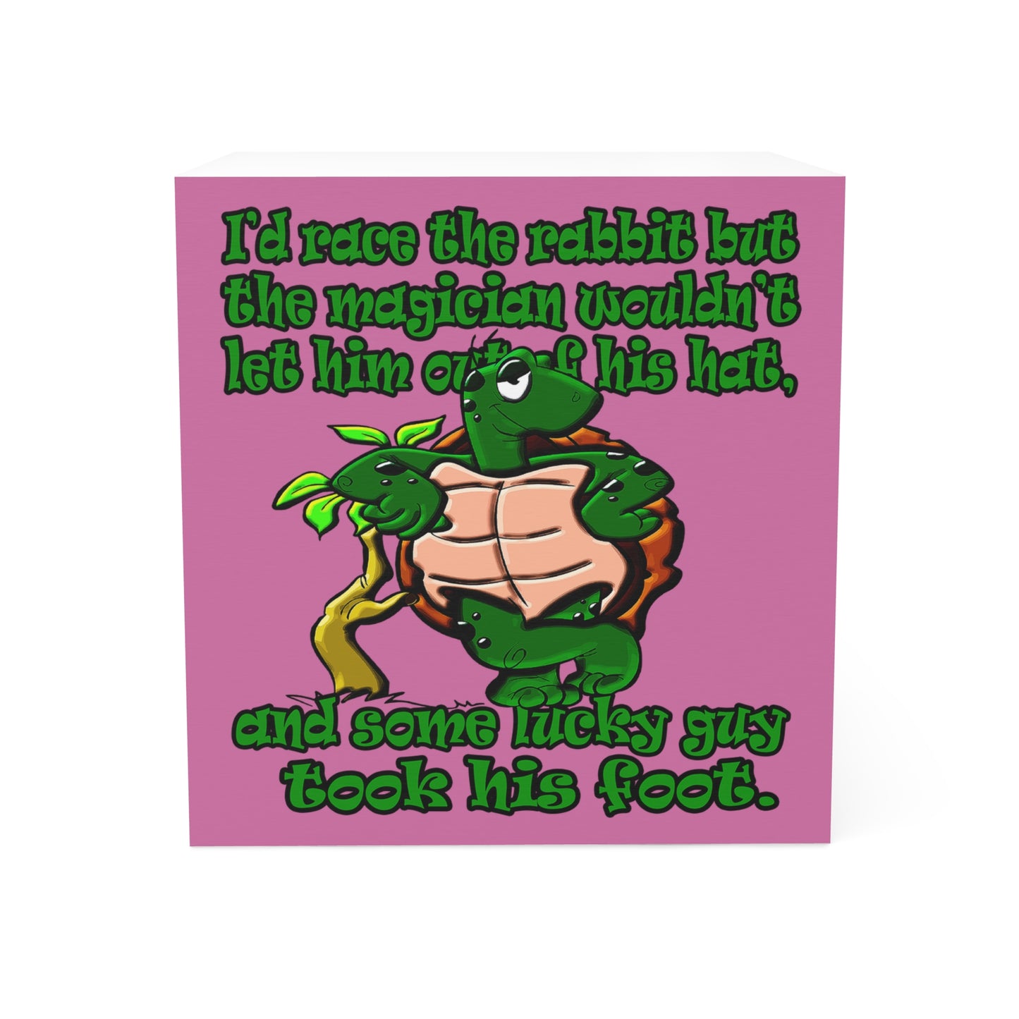 turtle race - note cube (light pink)