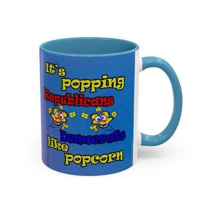 popping like popcorn - Accent Mug (light blue-purple wave)