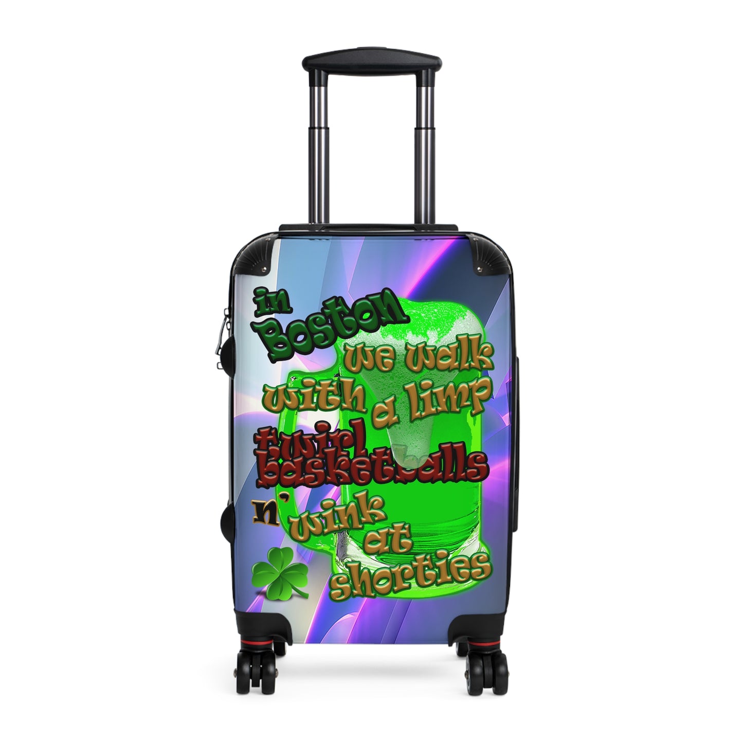 celtics logo - Suitcase (grey-pink wave)