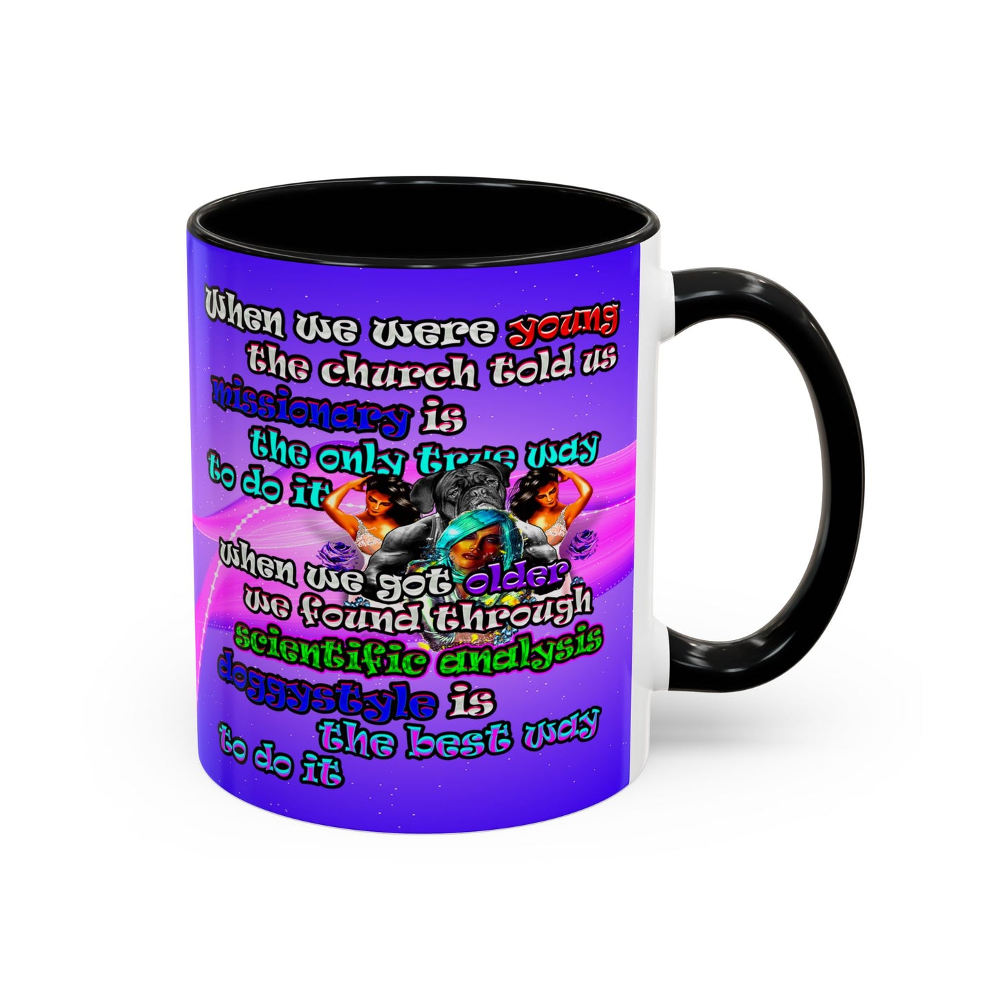doggystyle - Accent Mug (purple-pink wave)
