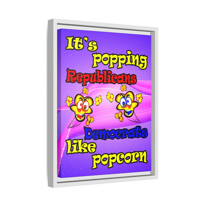 popping like popcorn - framed canvas art (purple-pink wave)