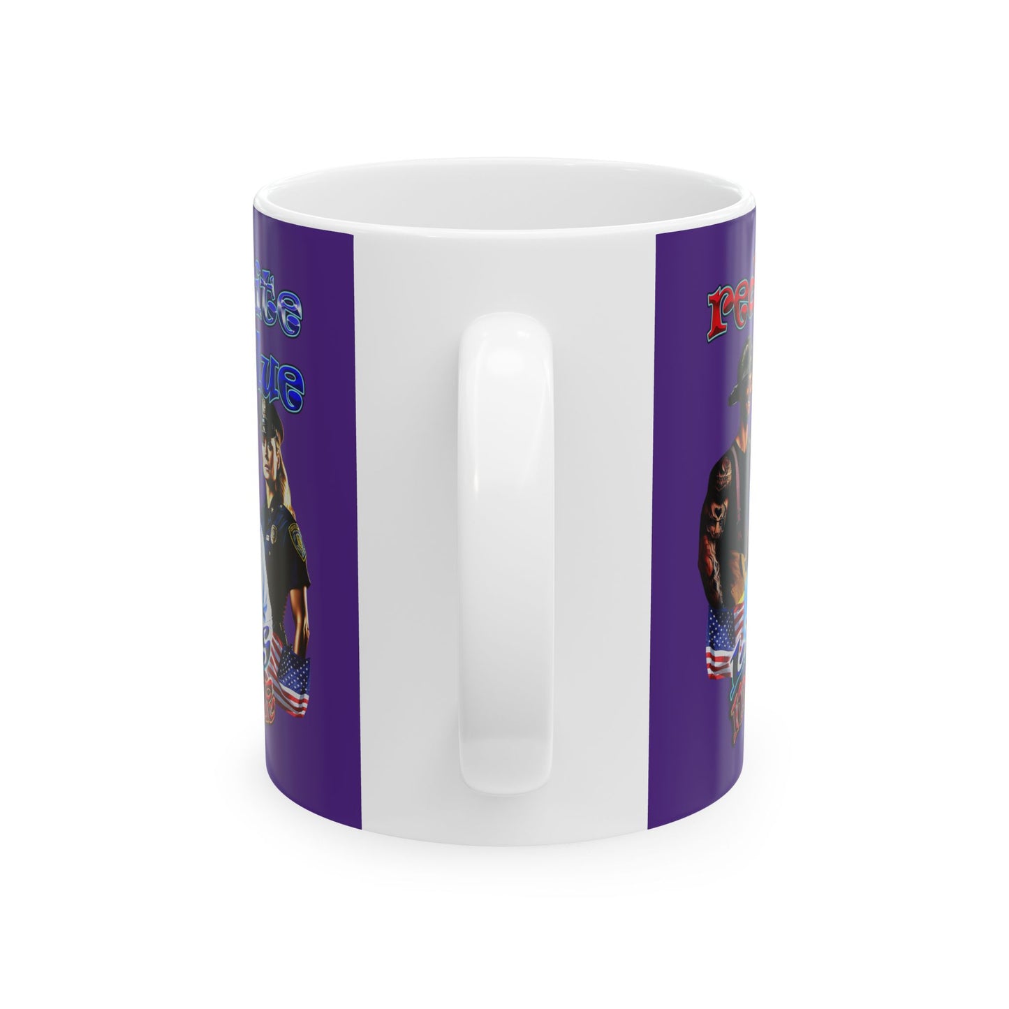 rw&b lives matter - White Mug (purple)