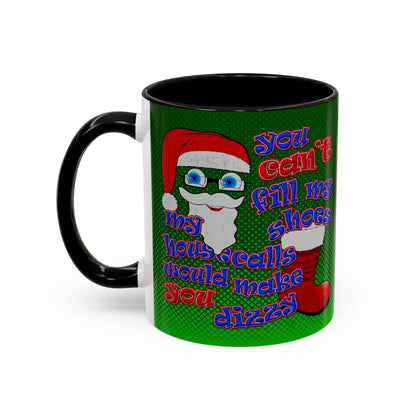 santa's shoes - Accent Mug (logo green)
