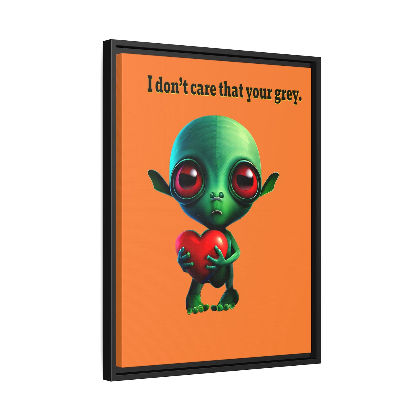 I don't care that your grey - framed canvas art (crusta)