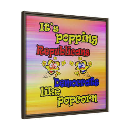 popping like popcorn - framed canvas art (color blur)