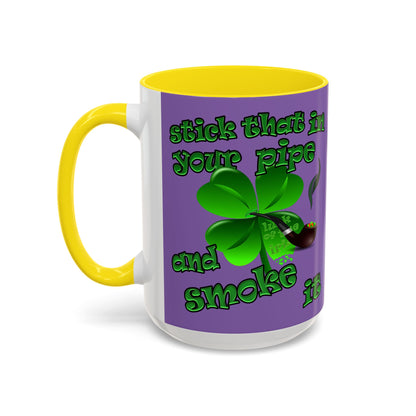 celtics logo - Accent Mug (light purple)