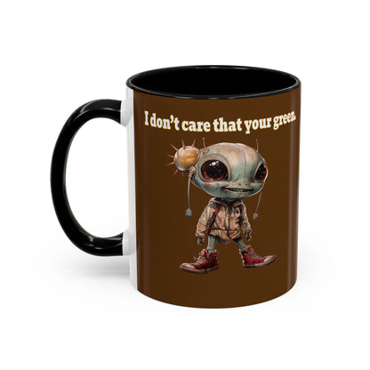 I don't care that your grey - Accent Mug (brown)