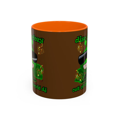 disc jockey - Accent Mug (brown)