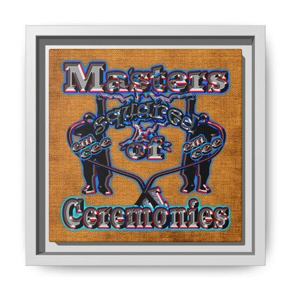 em cee squared - framed canvas art (brown papyrus)