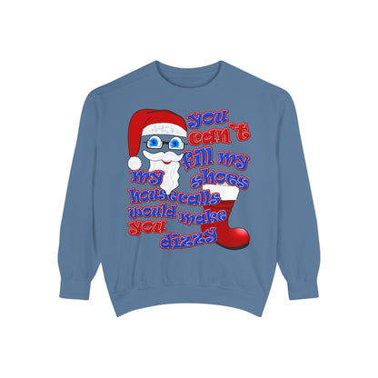 santa's shoes - Unisex Garment-Dyed Sweatshirt