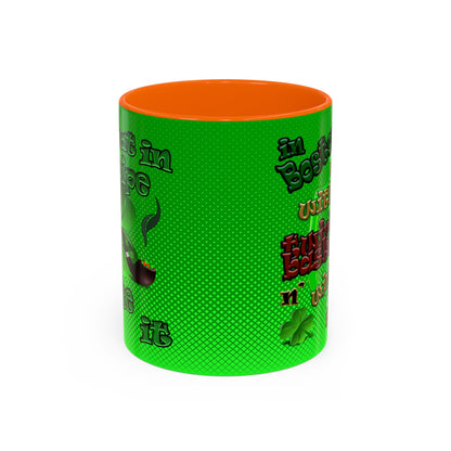 celtics logo - Accent Mug (logo green)