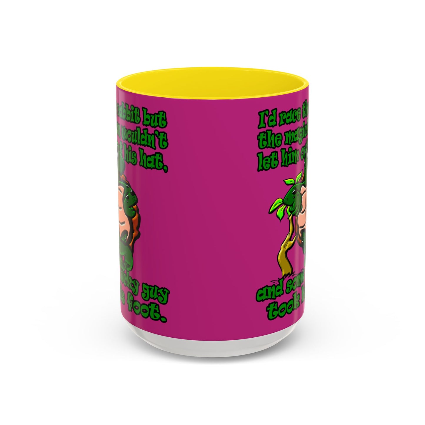 turtle race - Accent Mug (pink)