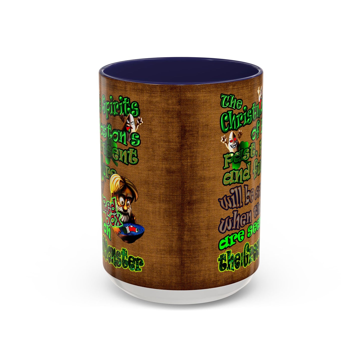 christmas spirits of boston - Accent Mug (brown papyrus)