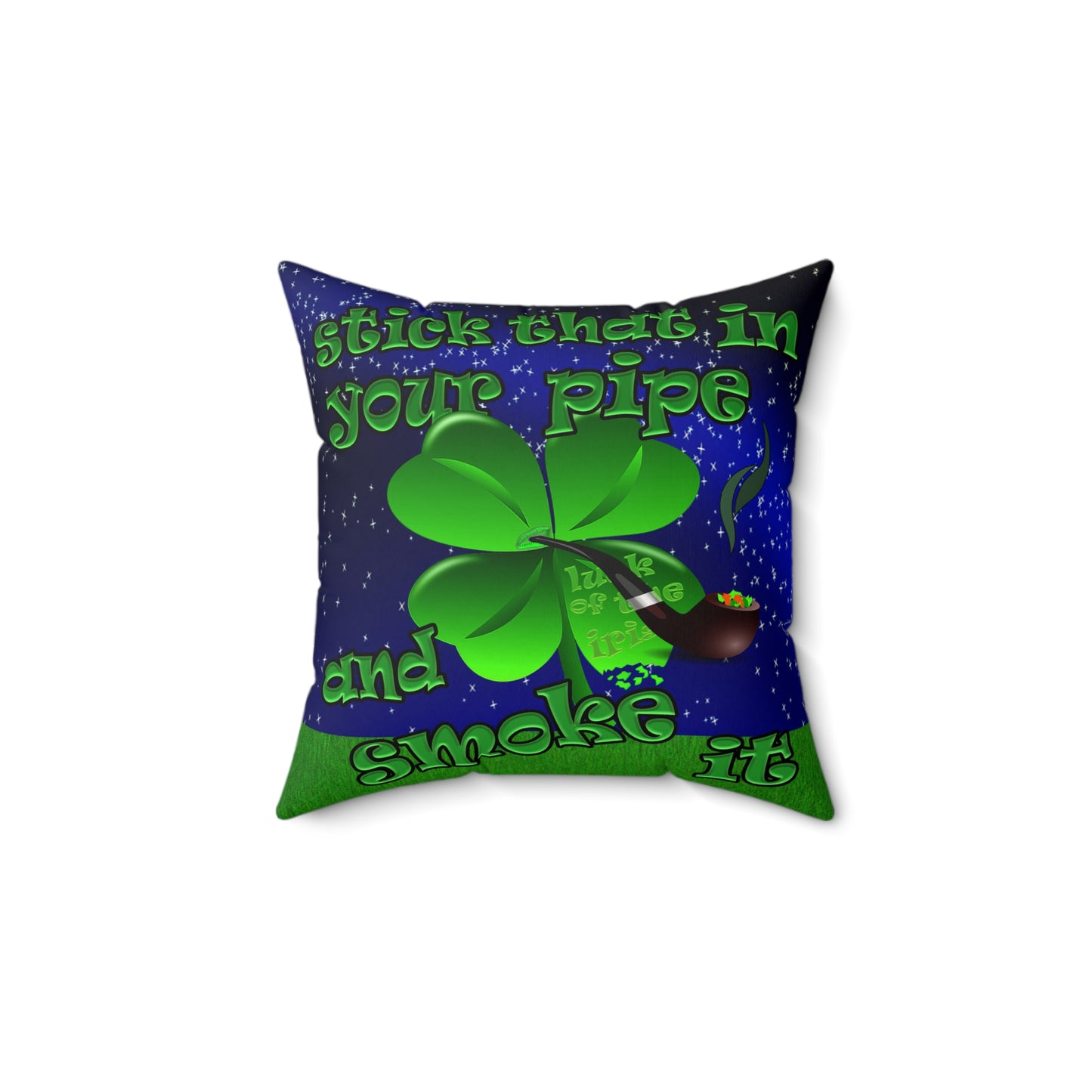 celtics logo - Faux Suede Square Pillow - ('snoops' background)
