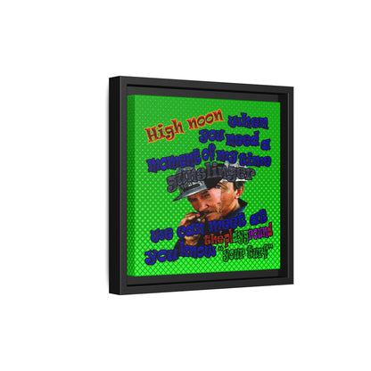 high noon - framed canvas art (logo green)