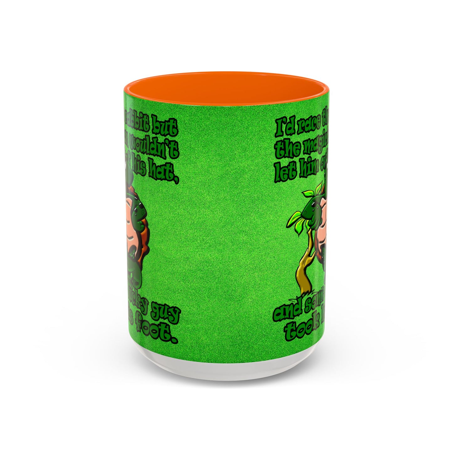 turtle race - Accent Mug (green turf)