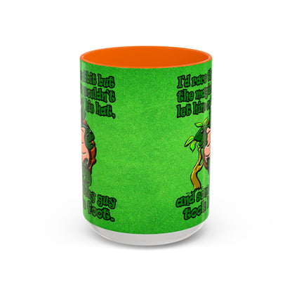 turtle race - Accent Mug (green turf)