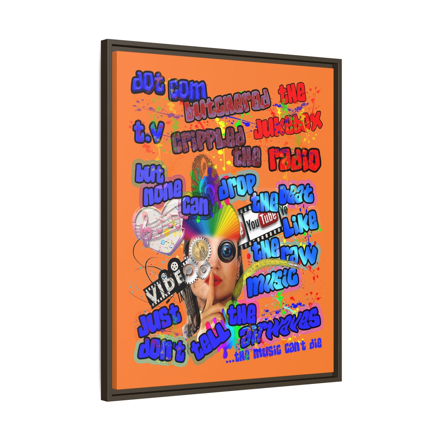 drop the beat - framed canvas art (crusta)