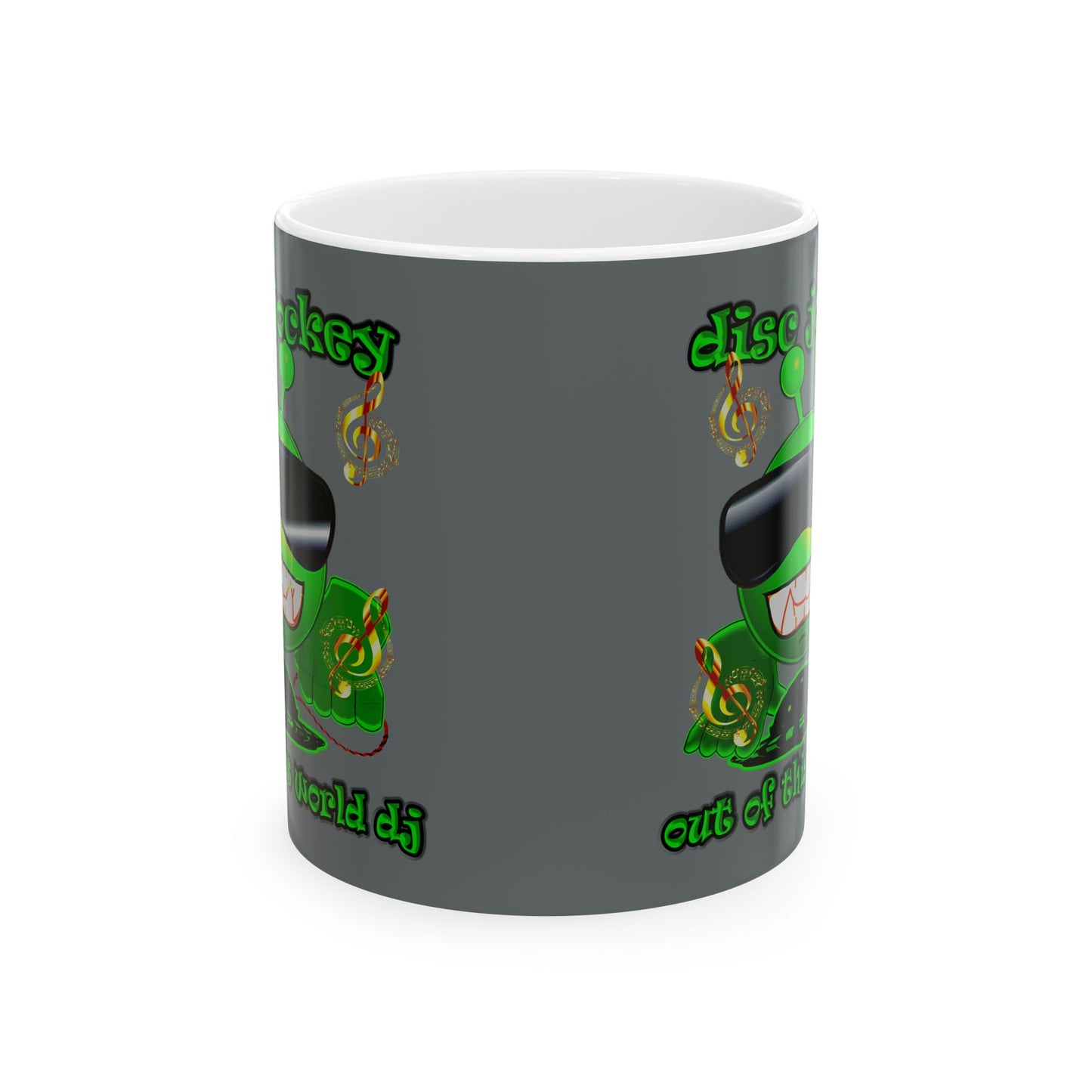 disc jockey - White Mug (dark grey)