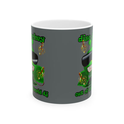 disc jockey - White Mug (dark grey)