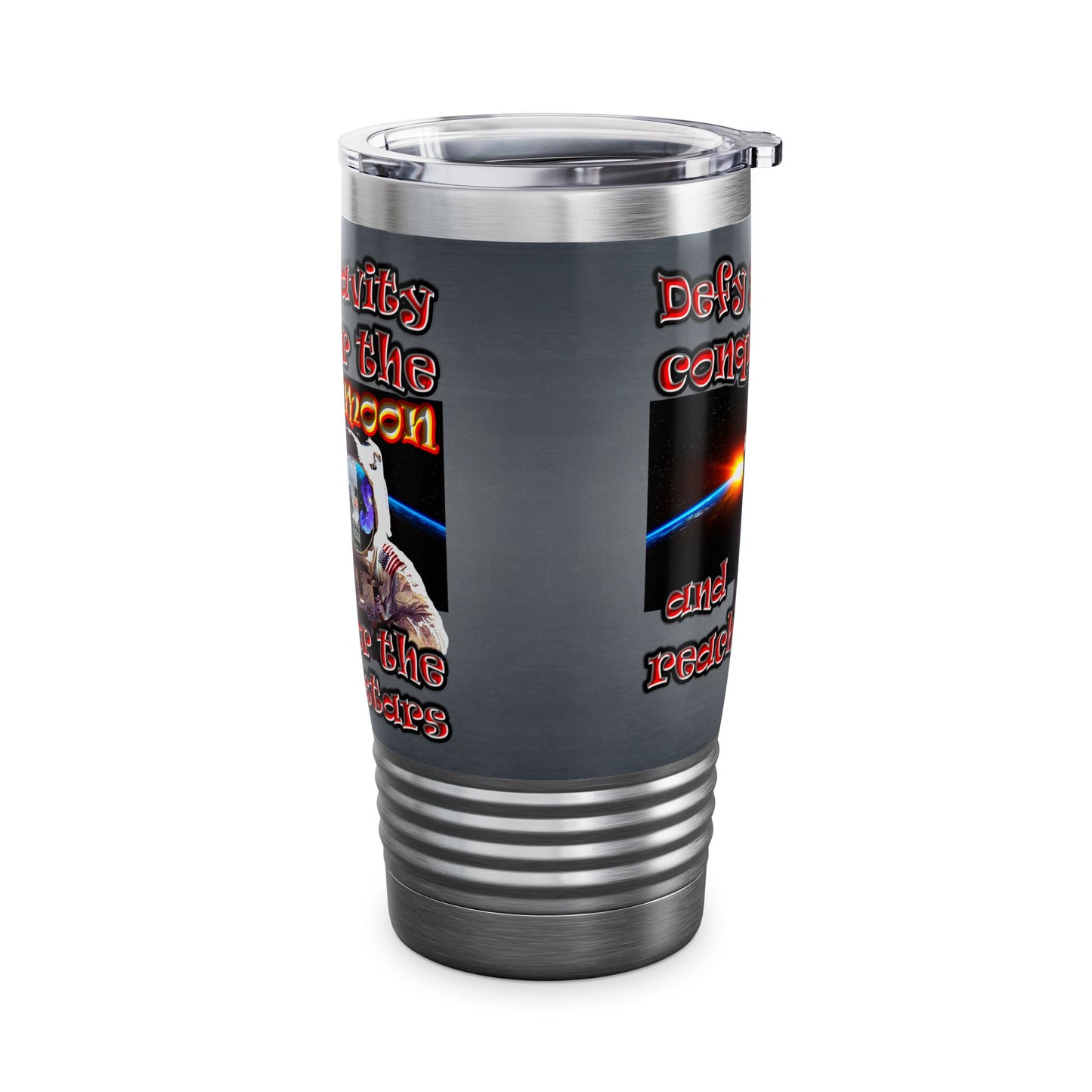 defy conquer reach - Ringneck Tumbler, 20oz (grey-light grey)