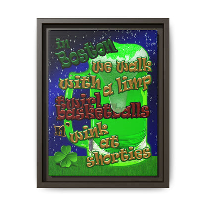 celtics logo - framed canvas art ('snoops' background)