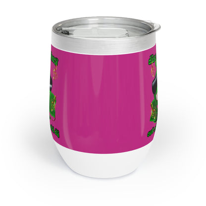 disc jockey - Chill Wine Tumbler (pink)
