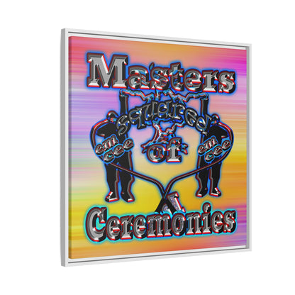 em cee squared - framed canvas art (color blur)
