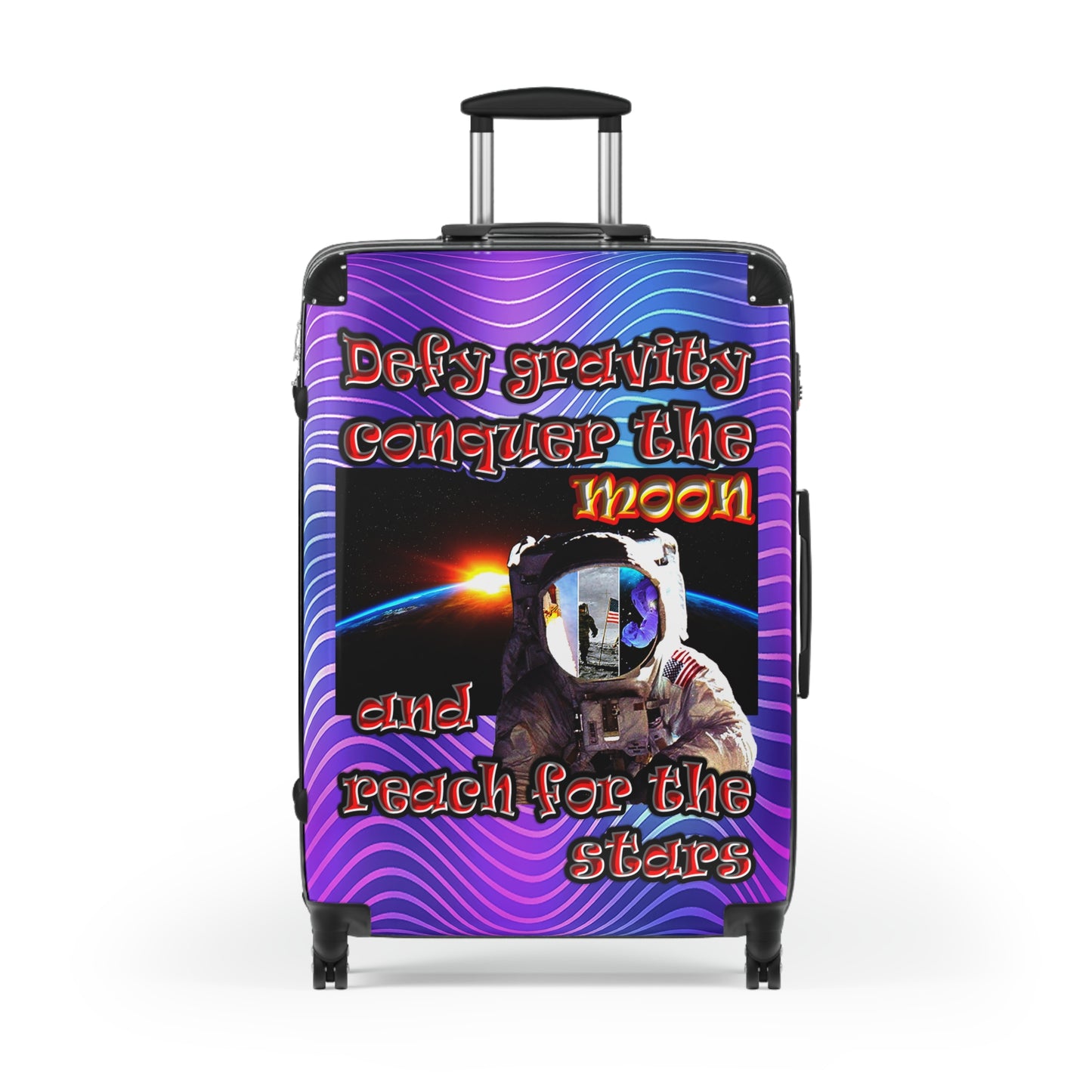 defy conquer reach - Suitcase (purple wave)