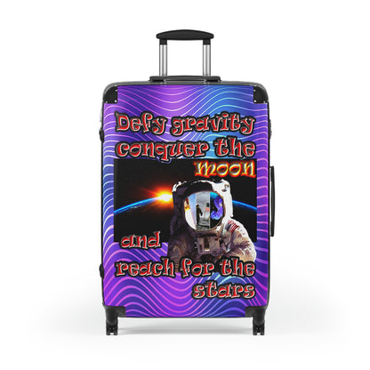 defy conquer reach - Suitcase (purple wave)