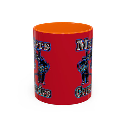 em cee squared - Accent Mug (dark red)