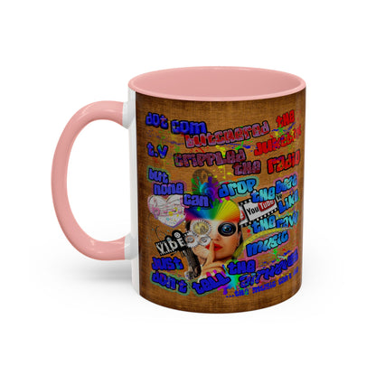 drop the beat - Accent Mug (brown papyrus)