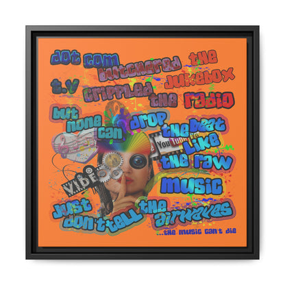 drop the beat - framed canvas art (crusta)