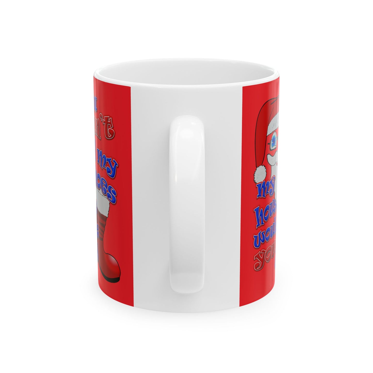 santa's shoes - White Mug (red)