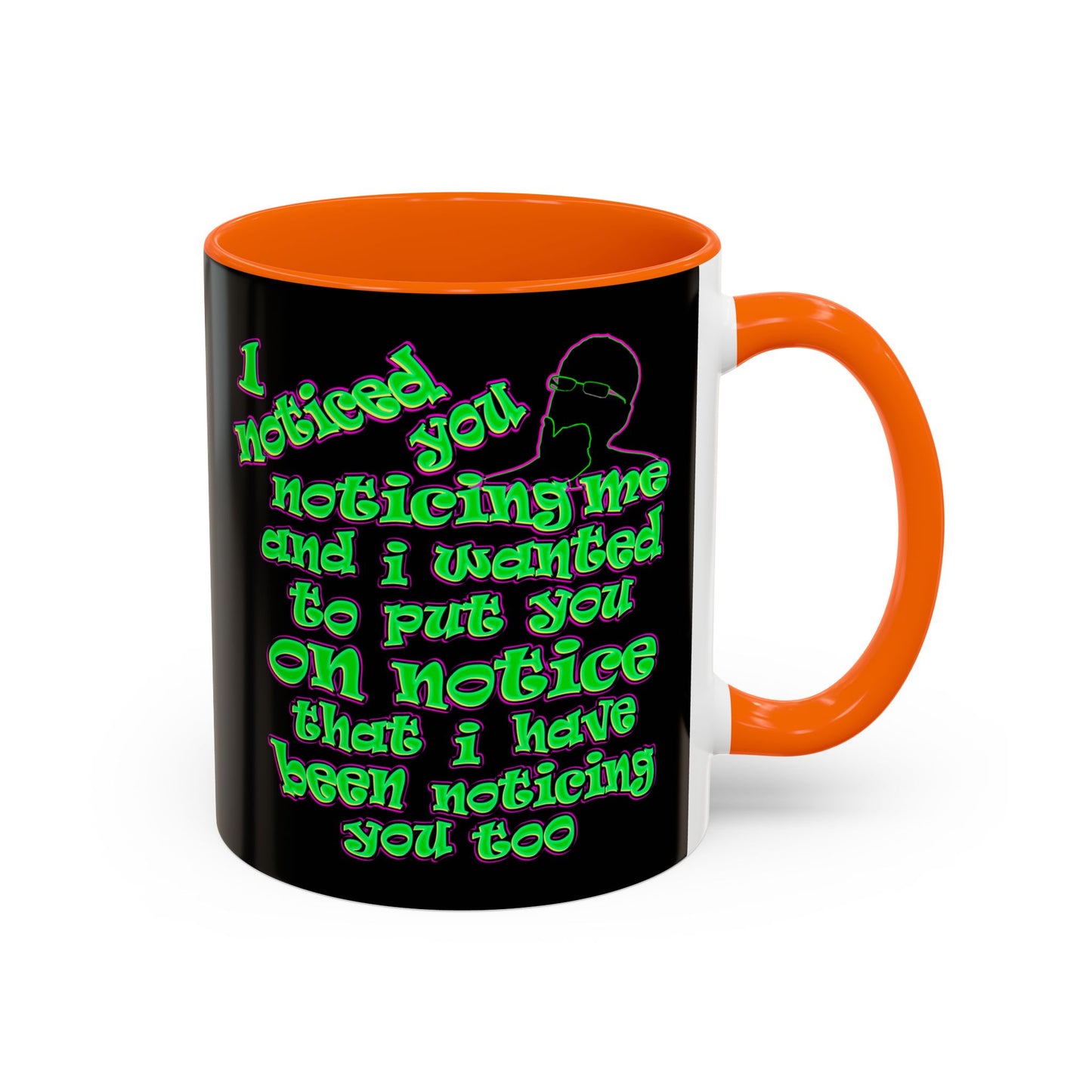 noticed you noticing - Accent Mug (black)