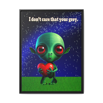 I don't care that your grey - framed canvas art ('snoops' background)