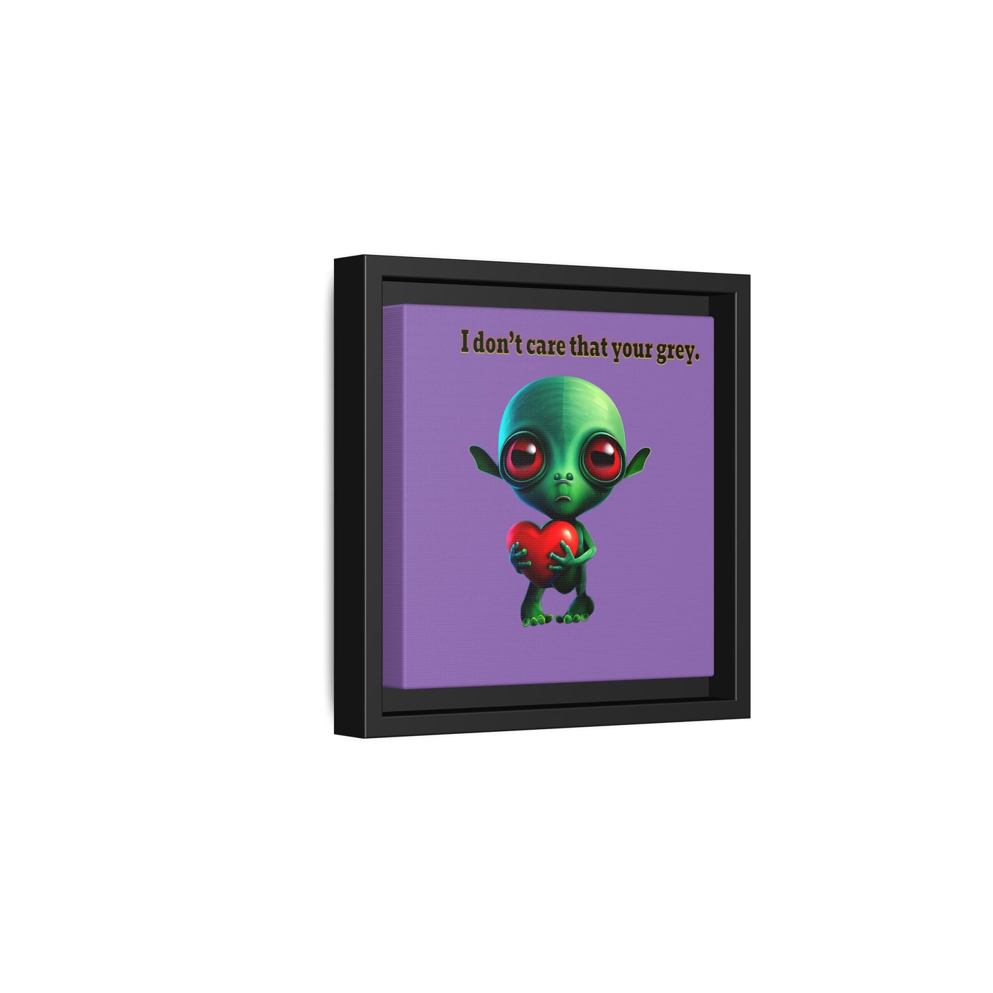 I don't care that your grey - framed canvas art (light purple)