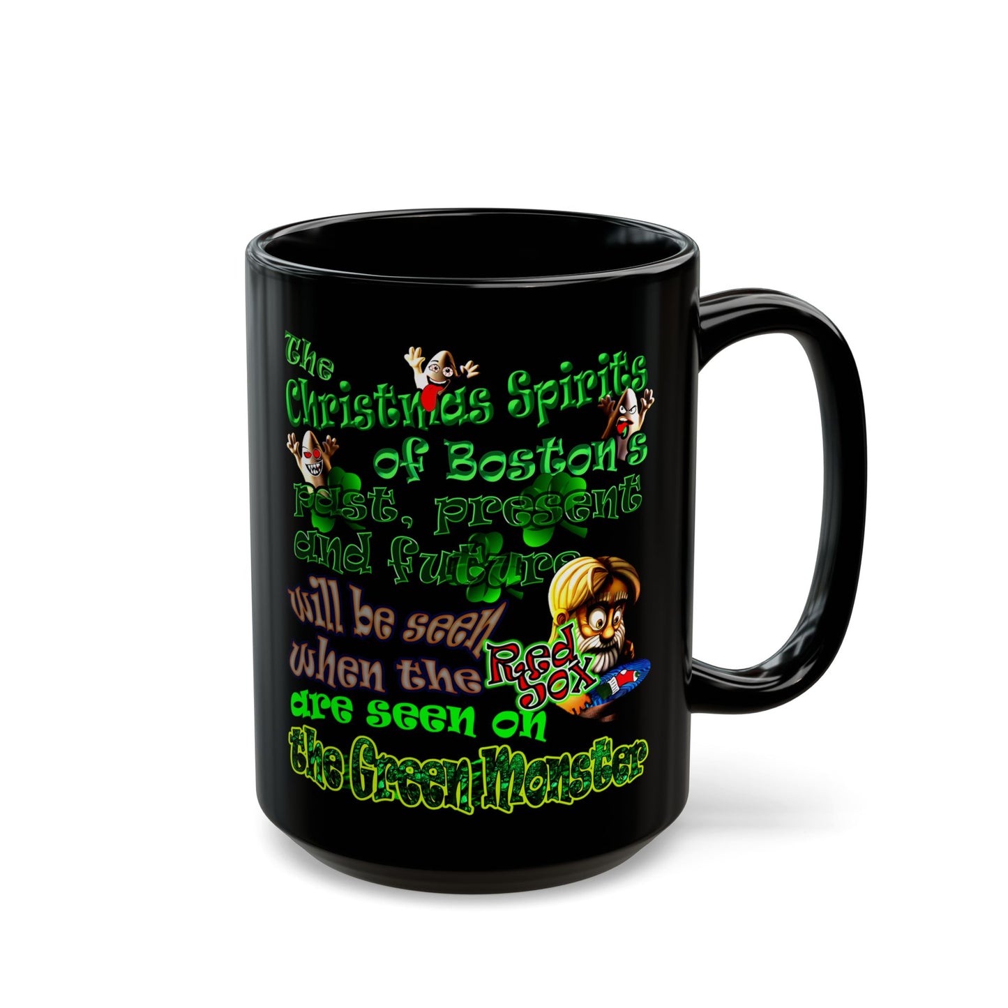 christmas spirits of boston - Black Mug (black)