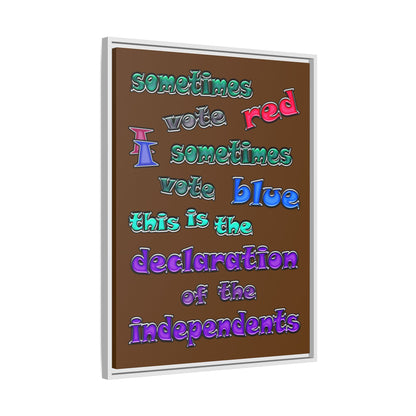 declaration of the independents - framed canvas art (brown)