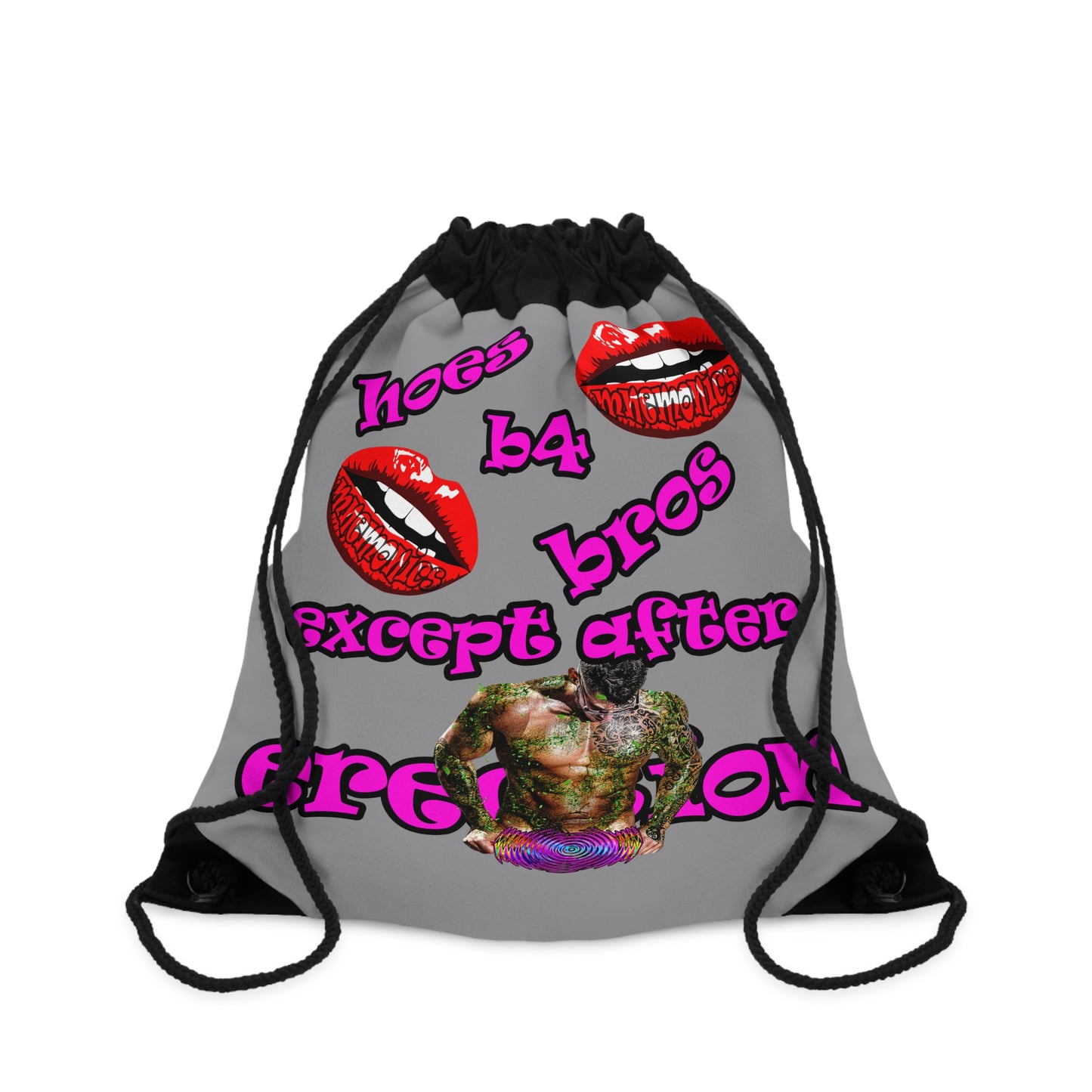 hoes b4 bros - Drawstring Bag (grey)