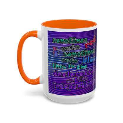 declaration of the independents - Accent Mug (purple wave)