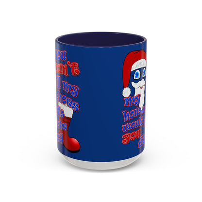 santa's shoes - Accent Mug (dark blue)