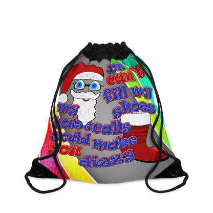 santa's shoes - Drawstring Bag (rainbow split)