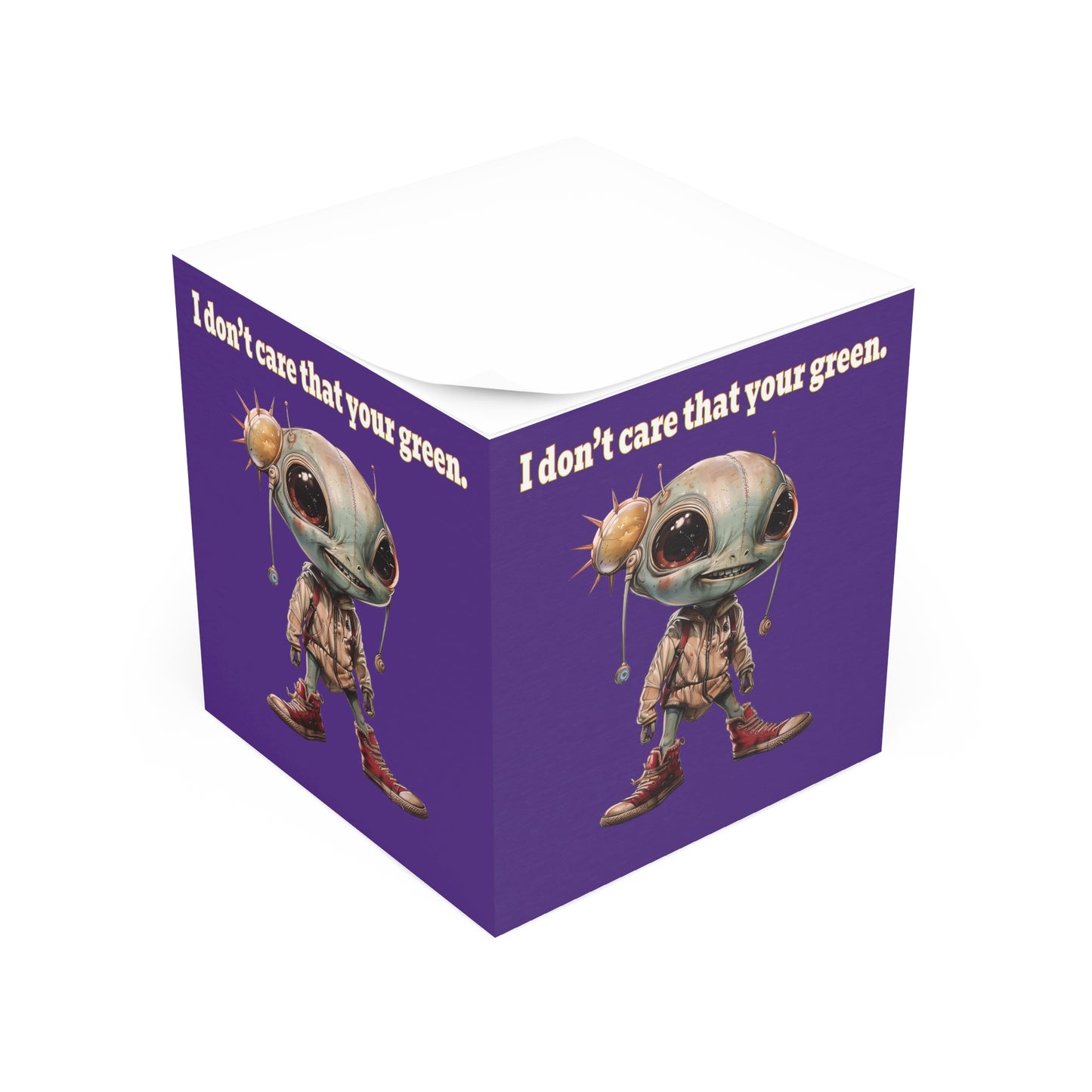 I don't care that your green - note cube (purple)